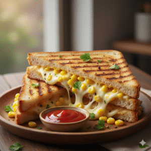American Sweet Corn Cheese Grill Sandwich
