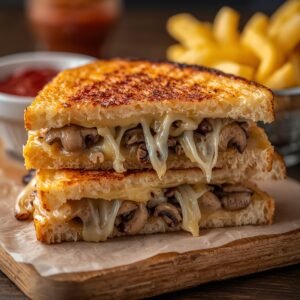 Mushroom Cheese Grill Sandwich